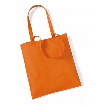 Katoenen boodschappentasje oranje 10 liter - Shoppers