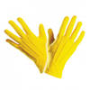Handschoenen geel kort - Verkleedhandschoenen
