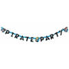 Piraten thema Kinderfeestje - feestslinger - papier - 144 x 11 cm - letterslinger - Feestslingers