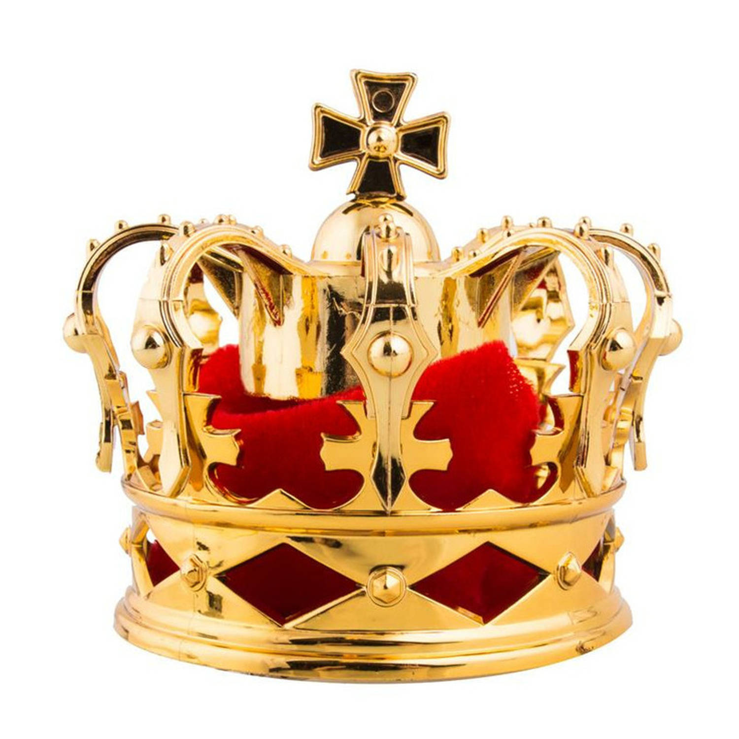 Mini konings kroontje goud 8 cm op - Verkleedhoofddeksels | Blokker