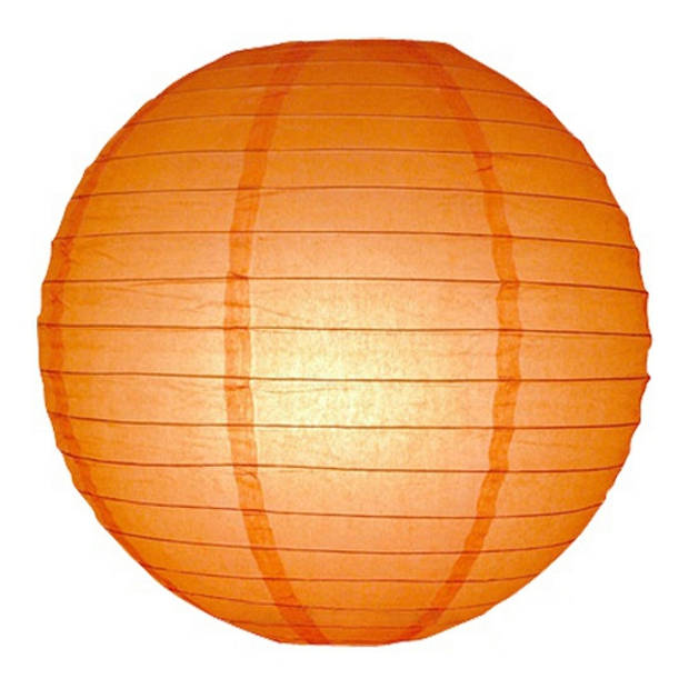 12x Oranje bol lampionnen 25 cm - Feestlampionnen