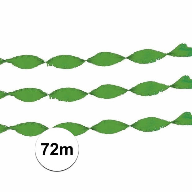 Crepe papier slinger groen 24 meter - Feestslingers