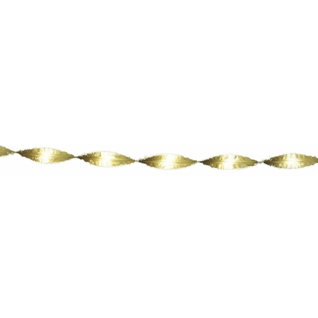 Gouden crepe slingers 24 meter - Feestslingers