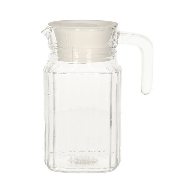 Glazen water schenkkan/karaf met handvat 0,5 Liter - Schenkkannen