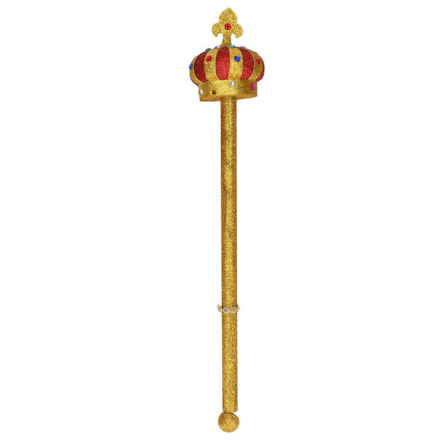 Koninklijke scepter - kunststof - 57 cm - carnaval verkleed feestartikelen - Verkleedattributen