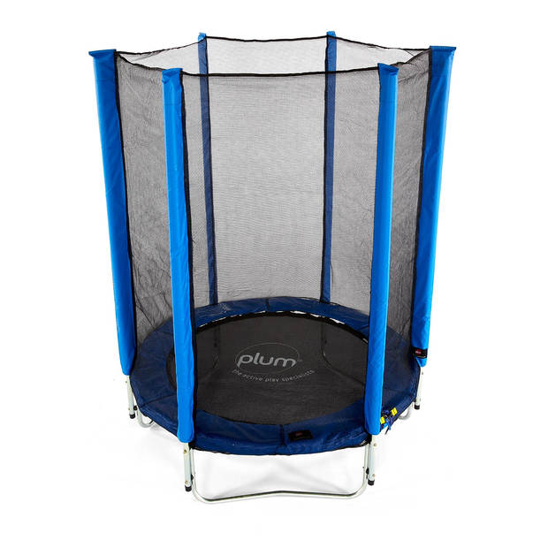 Plum trampoline Junior met veiligheidsnet blauw