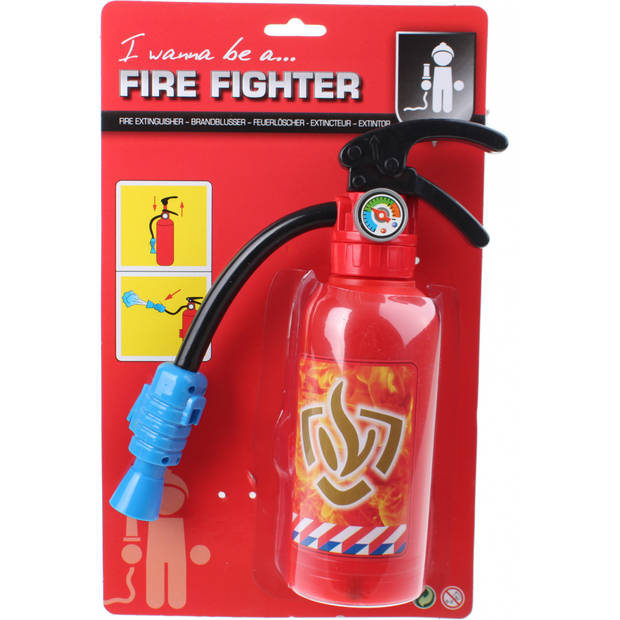 Johntoy brandblusser Fire Fighter rood 22 cm