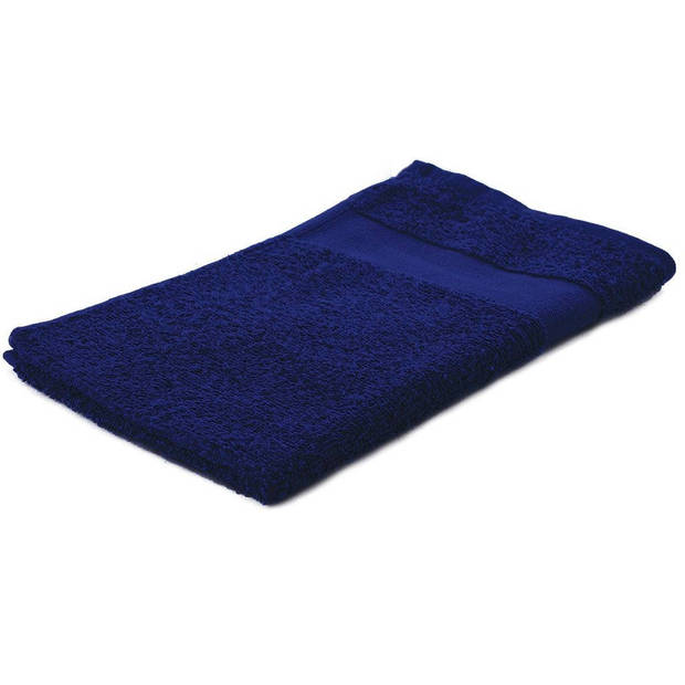 Arowell gastendoek gastenhanddoek 50 x 30 cm - 500 gram - donkerblauw - 3 stuks
