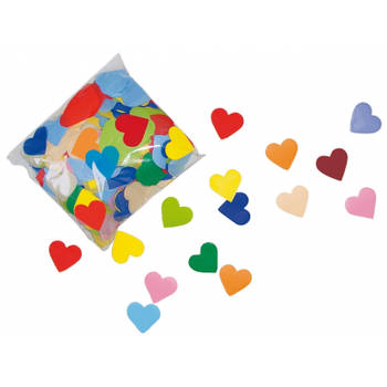Hart confetti gekleurd 250 gram - Confetti