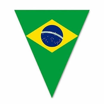 Braziliaanse decoratie vlaggenlijn 5 m - Vlaggenlijnen
