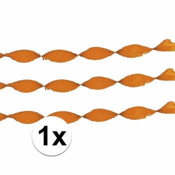 Crepepapier slinger oranje 5 meter - Feestslingers