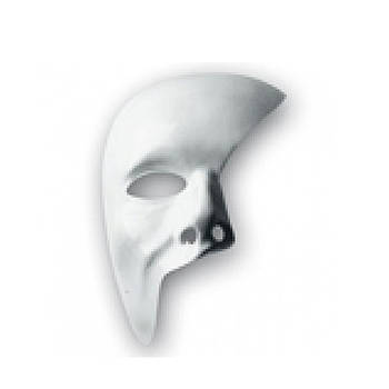 6 witte gezichtsmaskers Phantom - Verkleedmaskers