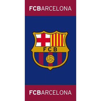 FC Barcelona Logo - Strandlaken - 75 x 150 cm - Blauw