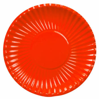 Rode wegwerp borden 29 cm - Feestbordjes