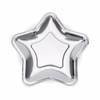 30x stuks Zilveren wegwerp borden Disco ster vorm - Feestbordjes
