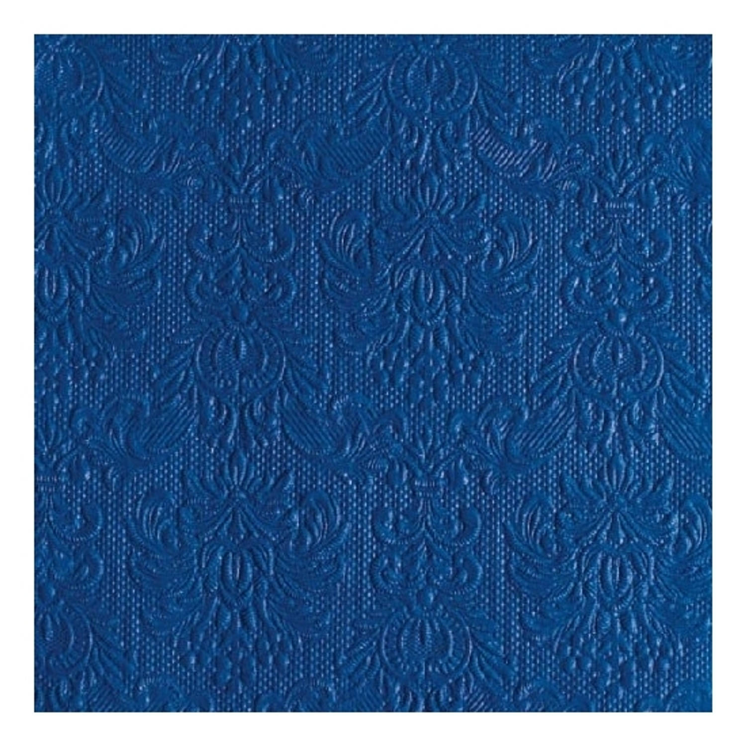 30x Servetten blauw met decoratie 3-laags - Feestservetten