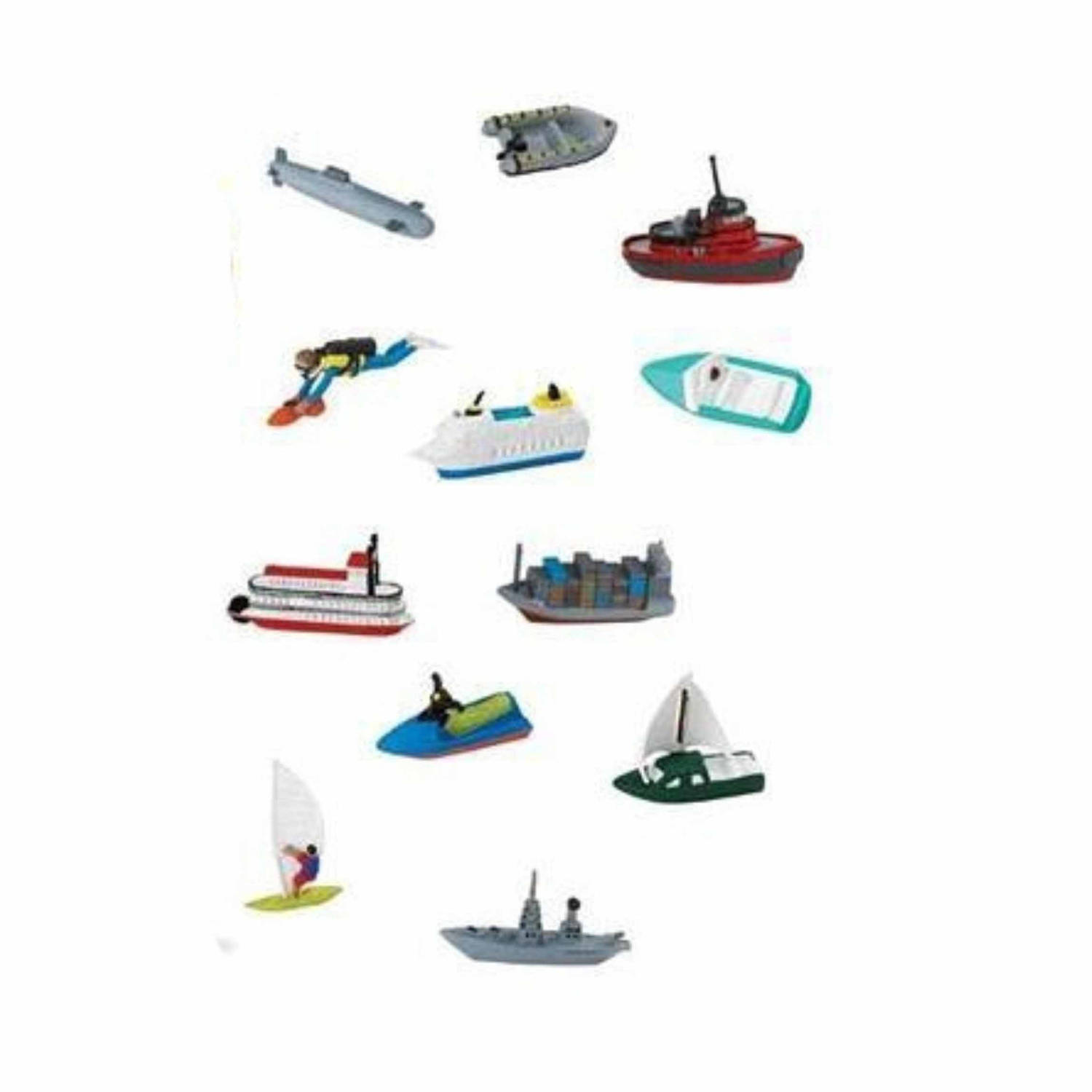 nationalisme abortus Beheren Plastic speelgoed bootjes set van 12 stuks - Speelgoed boten | Blokker
