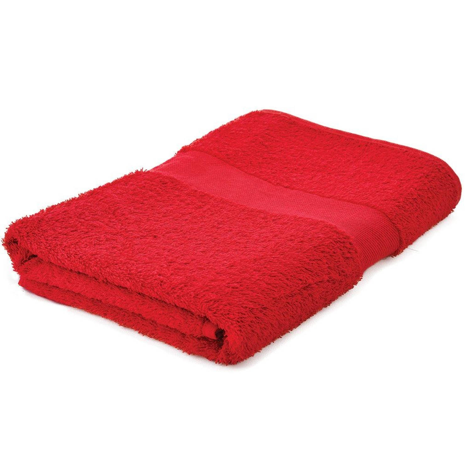 vooroordeel Supermarkt Integreren Arowell badhanddoek badlaken 140 x 70 cm - 500 gram - rood - 3 stuks |  Blokker