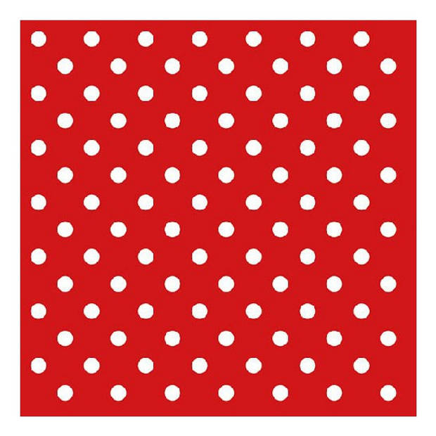 60x Rode papieren servetten met witte stippen - Feestservetten