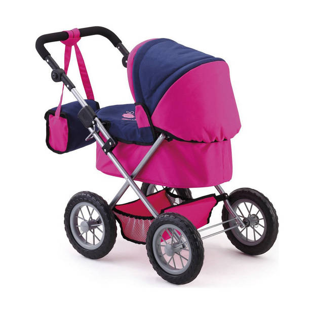 Bayer poppenwagen Trendy roze/donkerblauw 67 cm