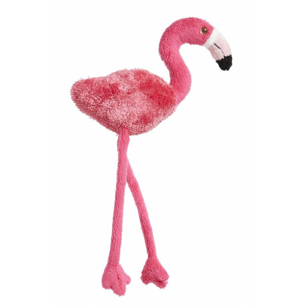 Pluche flamingo magneet roze 23 cm - Vogel knuffels