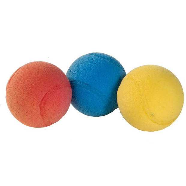 3x Foam/soft ballen gekleurd 7 cm - Vang- en werpspel