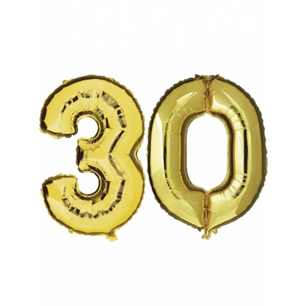 Verjaardag ballonnen 30 jaar goud - Ballonnen
