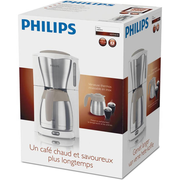 Philips filterkoffiezetapparaat Café Gaia HD7546/00 - wit/metaal