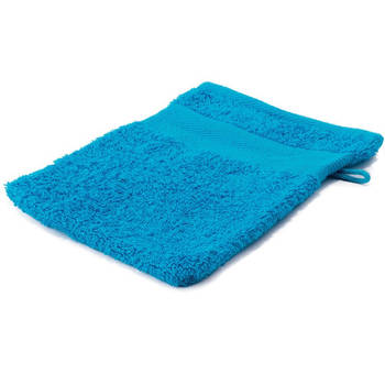 Arowell washand washandje 21 x 16 cm - 500 gram - turquoise - 10 stuks