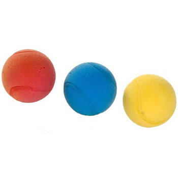 3x Foam/soft ballen gekleurd 7 cm - Vang- en werpspel