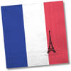 Papieren vlag van Frankrijk thema servetten 20 stuks - Feestservetten