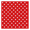 20 stuks rode papieren servetten met witte stippen - Feestservetten