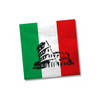 20x Italiaanse vlag/Italie feest servetten 33 x 33 cm - Feestservetten