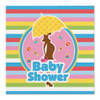 40x Babyshower feest servetten gekleurd 25 x 25 cm kinderverjaardag - Feestservetten