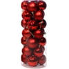 Rode kerstballen 28 stuks 6 cm - Kerstbal