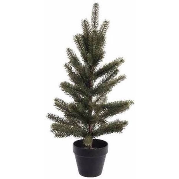 Kerst kunstboom groen in pot 60 cm - Kunstkerstboom