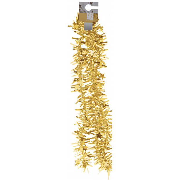 Gouden folieslinger grof 180 cm - Kerstslingers