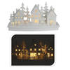 Wit kerstdorp met licht type 1 - Kerstdorpen