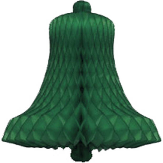 3 papieren kerstklokken groen 36 cm - Hangdecoratie