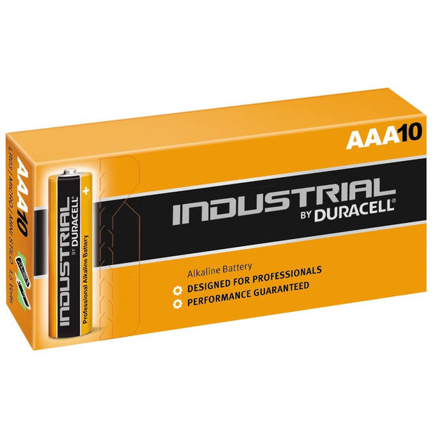 Duracell batterijen AAA Industrial 1.5V zwart/bruin 10 stuks