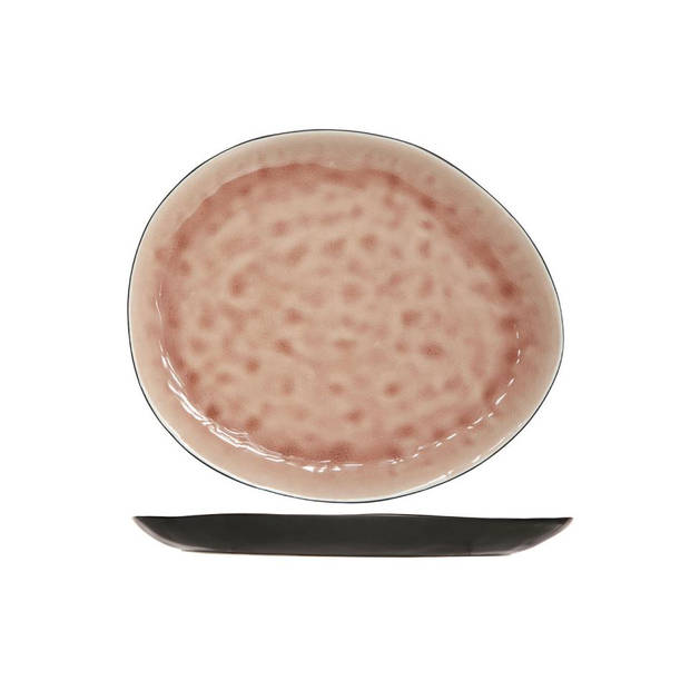 Cosy & Trendy Laguna plat bord ovaal - 27 x 23 cm - roze