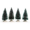 Kerstdorp maken 4x kerstbomen 10 cm - Kerstdorpen