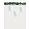 3 honeycomb kerstballen wit 30 cm - Hangdecoratie