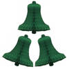 3 papieren kerstklokken groen 36 cm - Hangdecoratie