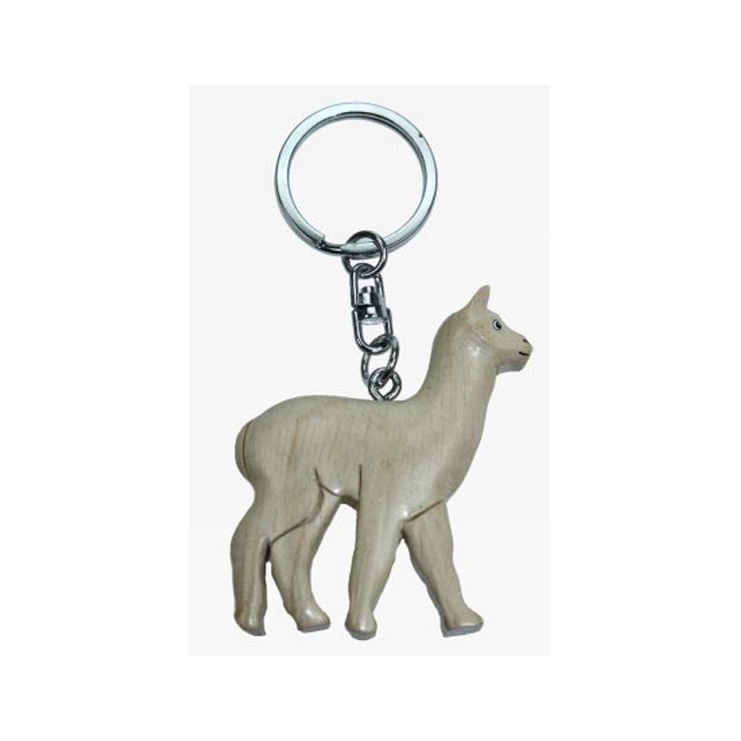 omvatten heet zoon Houten witte lama sleutelhangers 5.5 cm - Sleutelhangers | Blokker