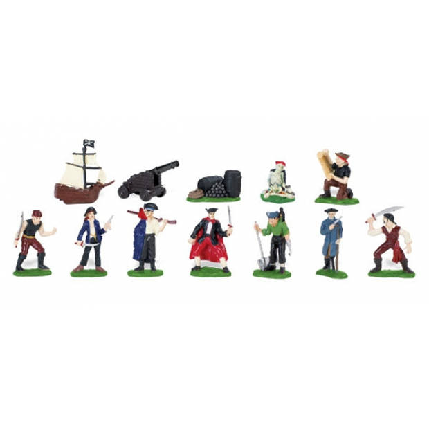 Plastic piraten en accessoires in koker - Speelfigurenset