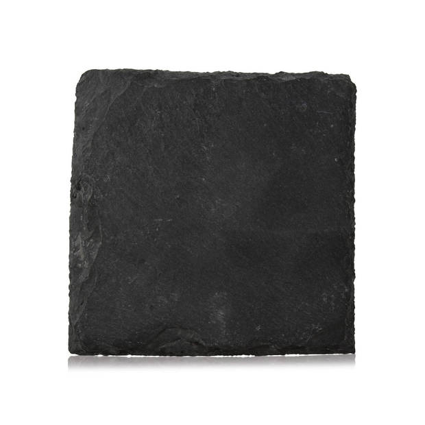 Boska Onderzetters Leisteen - Set van 4 Bordjes - Zwart - 10x10 cm