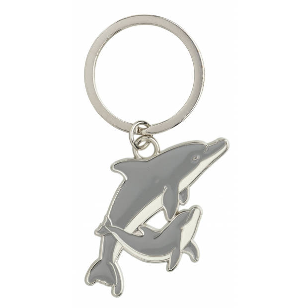 Metalen sleutelhangers dolfijn 5 cm - Sleutelhangers