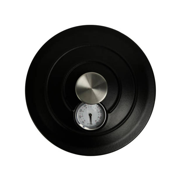 Herman den Blijker braadpan met thermometer - gietijzer - Ø 24 cm - zwart