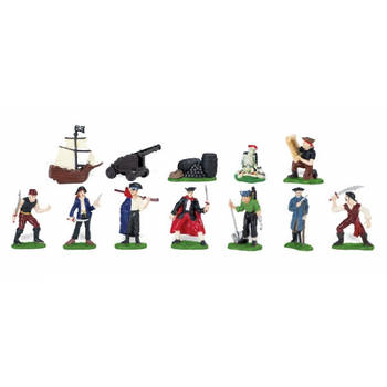 Plastic piraten en accessoires in koker - Speelfigurenset